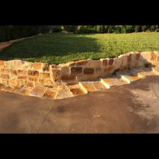 retaining wall & landscaping